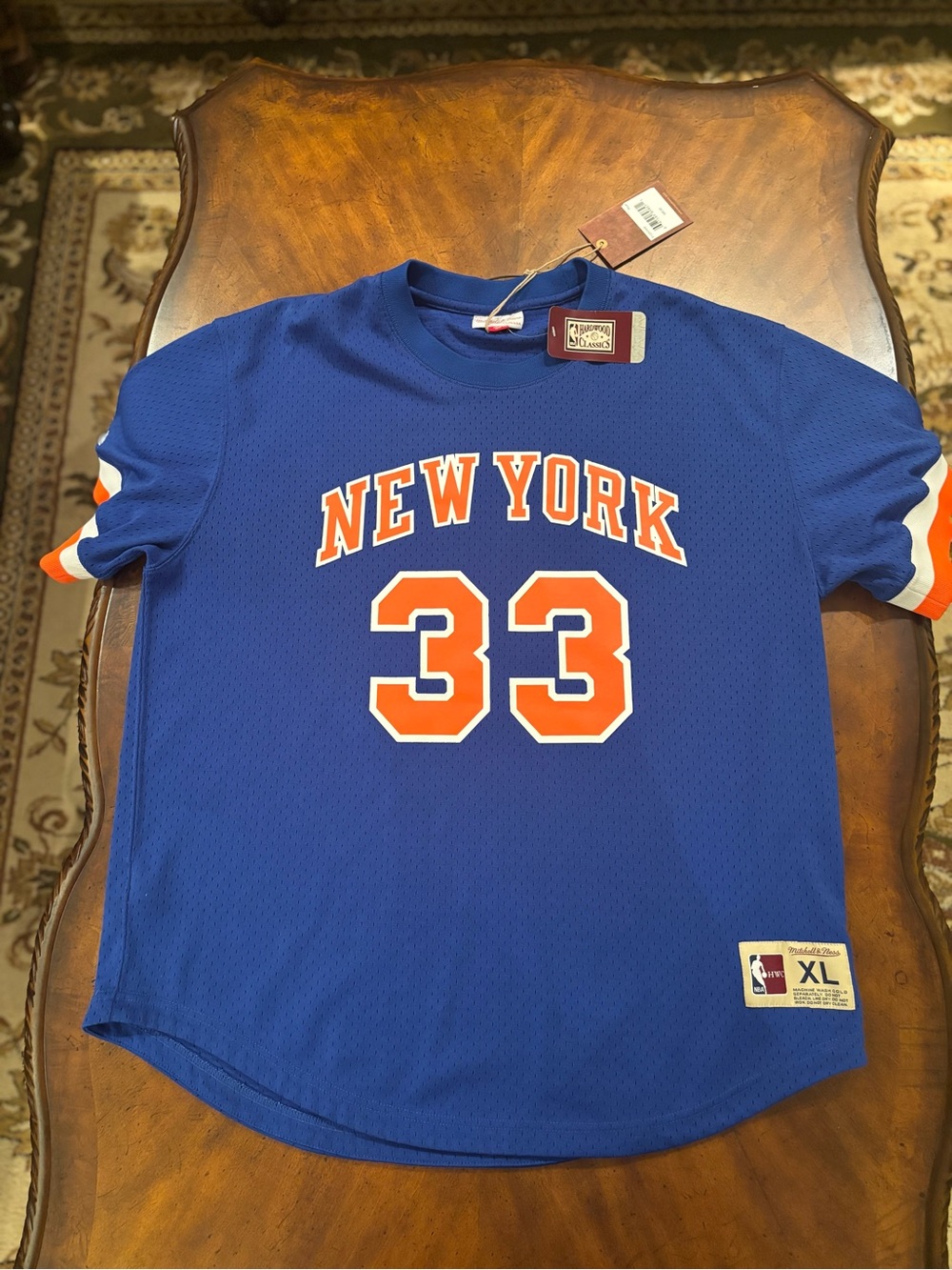 New York Knicks Mitchell & Ness Patrick Ewing Player Name Jersey Shirt Size XL